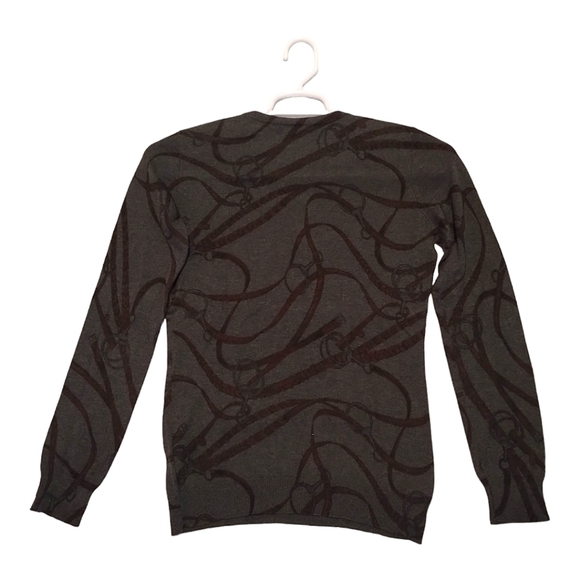 Lauren Ralph Lauren Silk Blend Contrast Pattern Knit Pullover Sweater - Picture 4 of 5